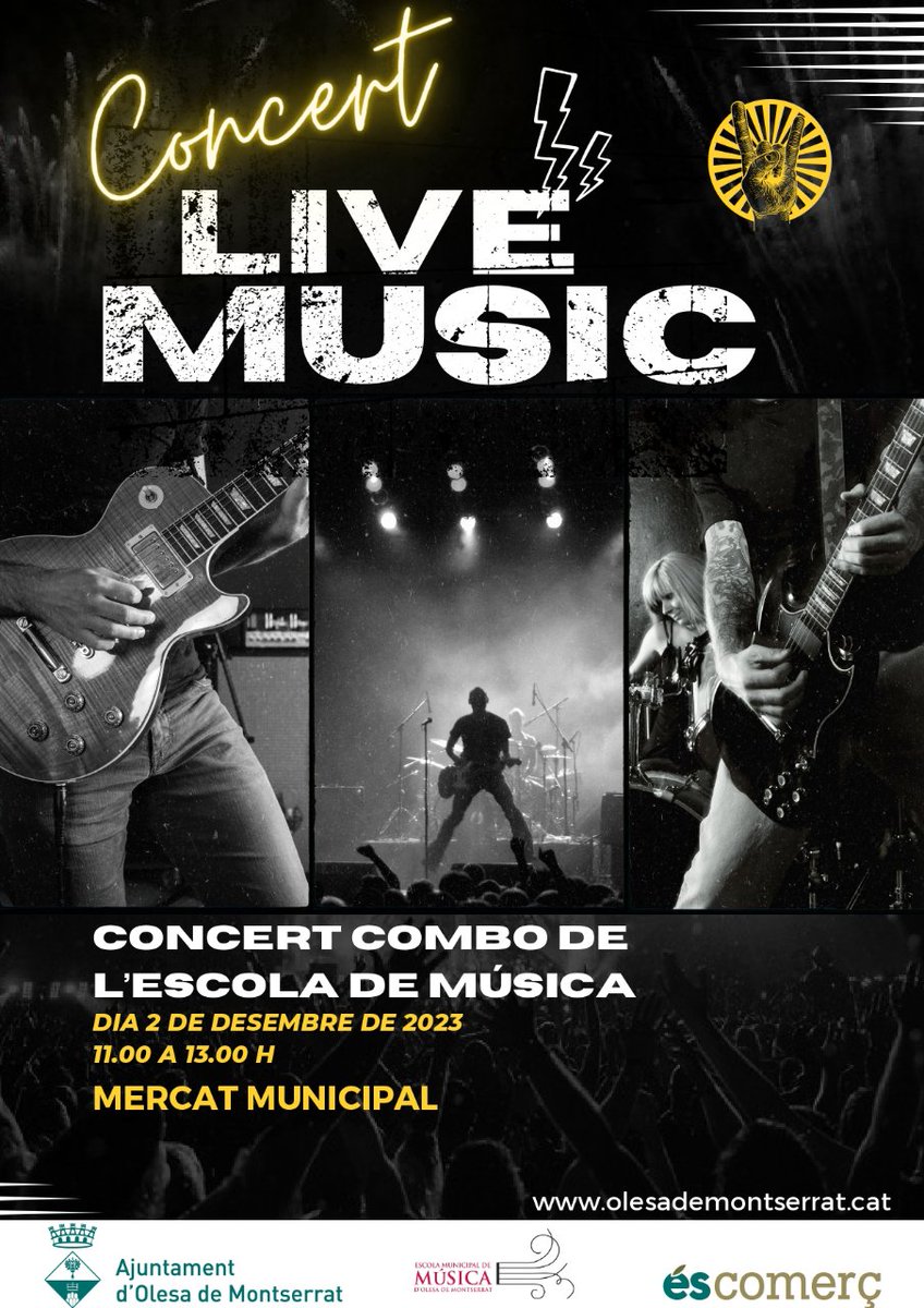 emmolesa's tweet photo. Demà concert de #combos al mercat municipal.
🕑 De 11 a13h

#musiquem #music #Olesa #nadal  #musicien #schoolmusic #escolamusica #emmom https://t.co/BWftJcJjLt