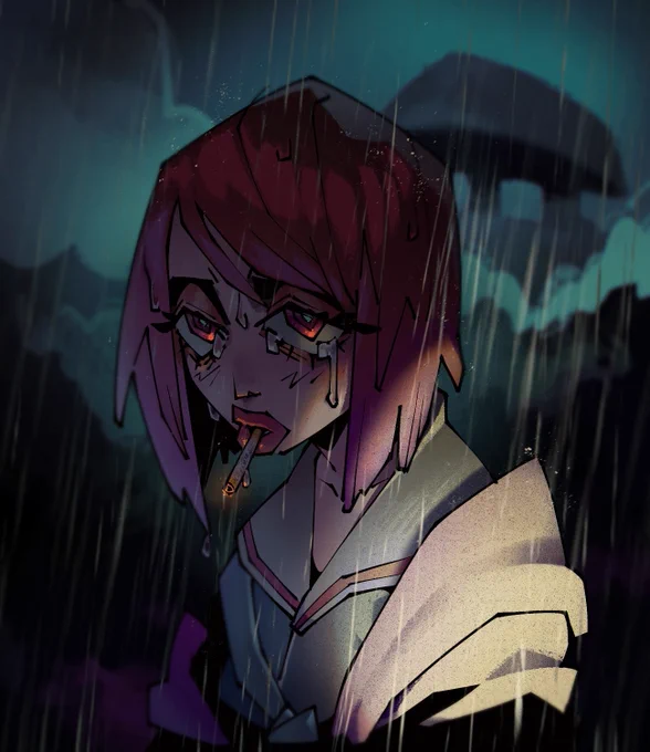 like Charmander in rain