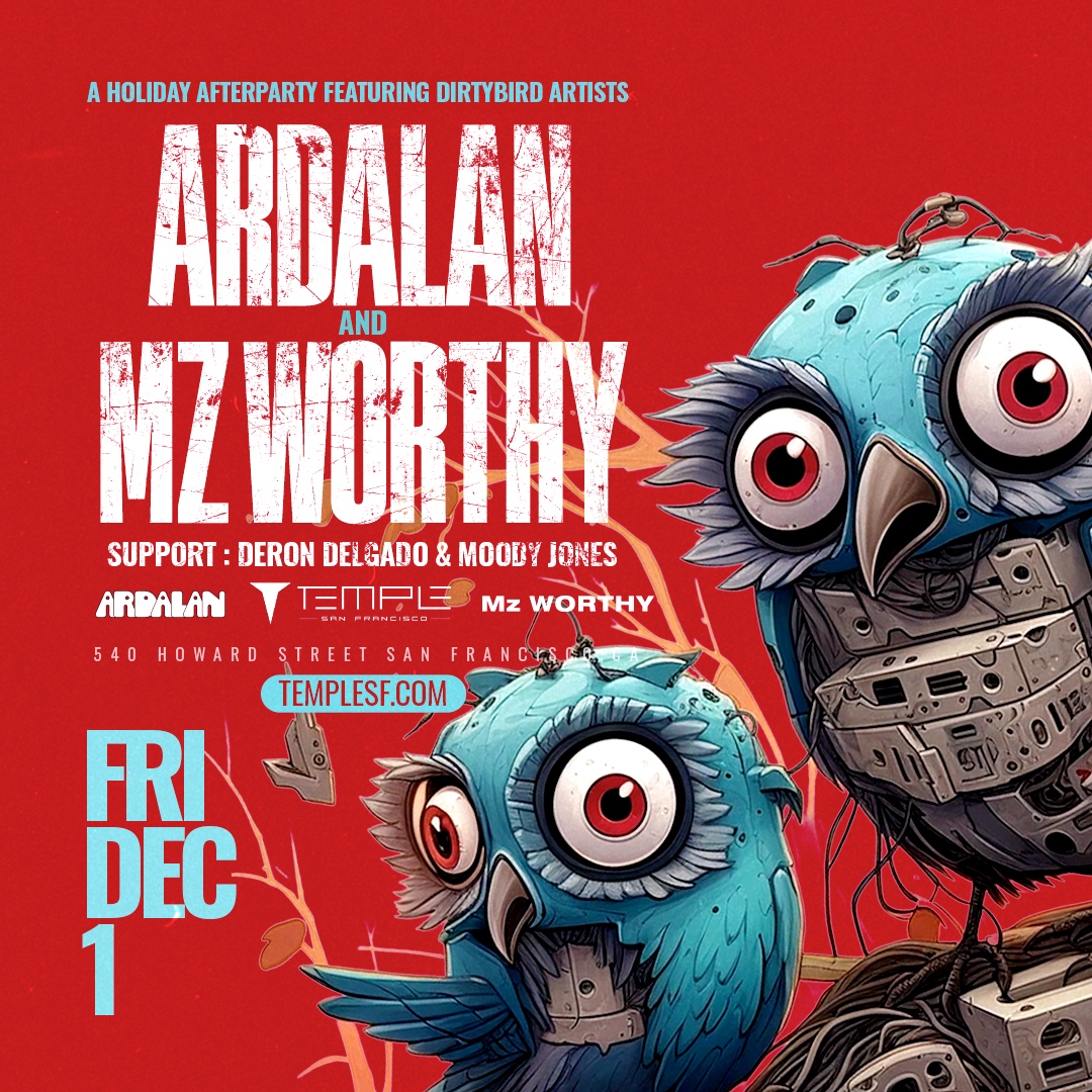 Tonight‼ Party with us and the Dirtybird crew at Temple SF! Stacked line up with Ardalan, Mz Worthy and Deron Delgado! 📷 RSVP for free guestlist (valid before 11pm tixr.com/groups/temples…