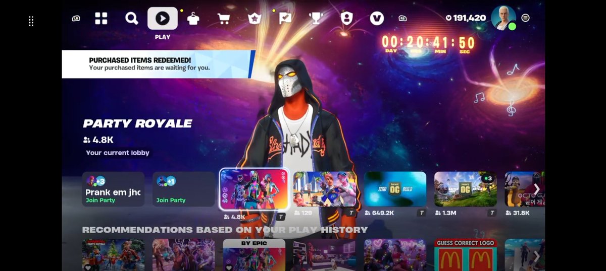 Leo_banana_Man's tweet image. Ty to @KrumblingKrumb for the 150k vbucks refill #KrumbLegit