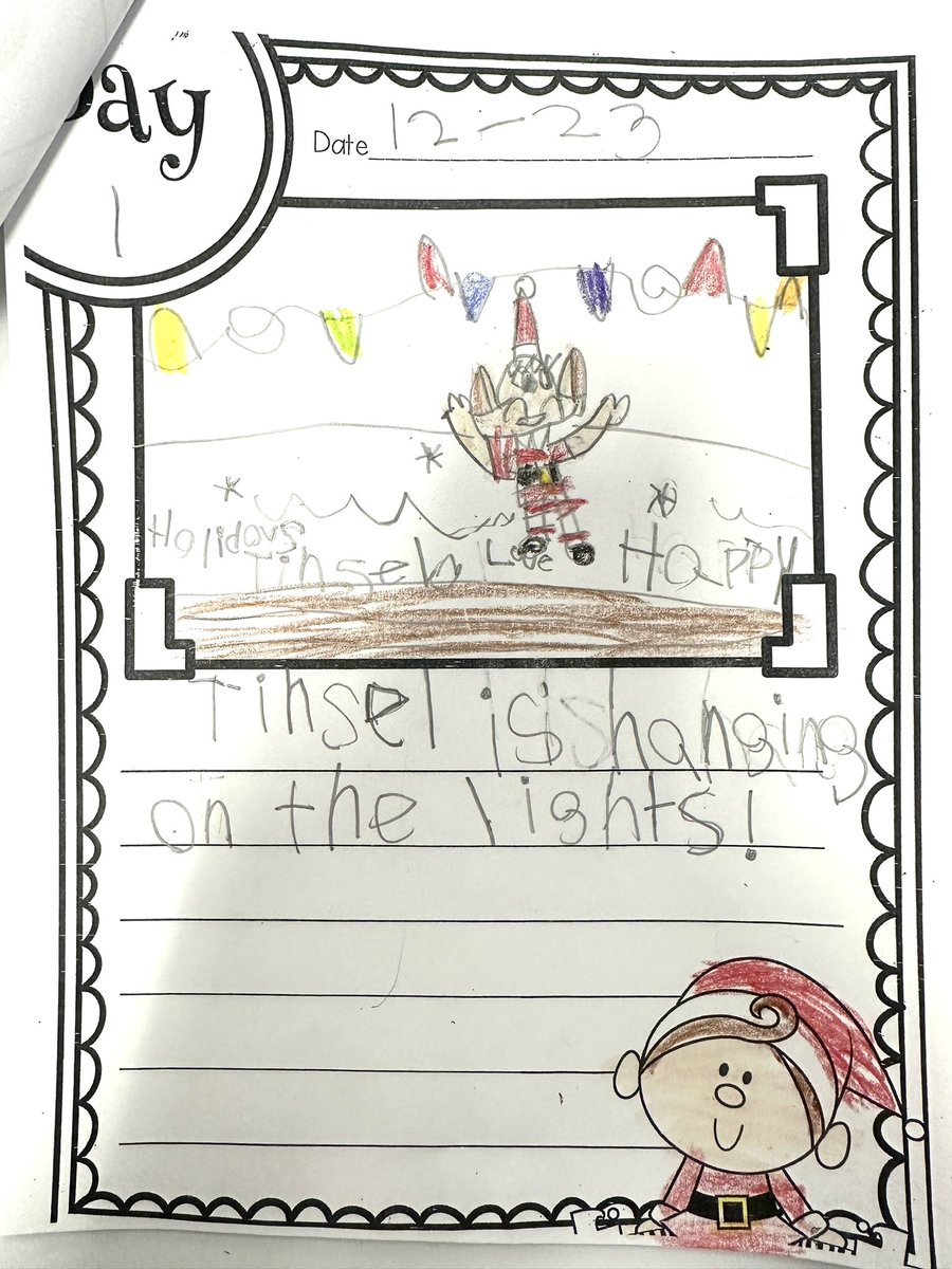 mrsroddykinder's tweet photo. Tinsel is back with some holiday shenanigans! 🎄 https://t.co/4XiJ6xJmUN