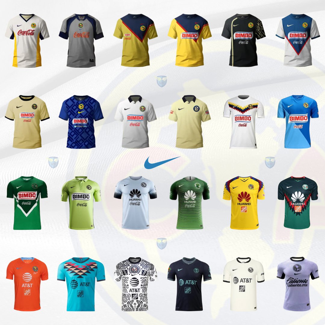 TODOS los jerseys alternativos (Tercera equipación) del Club América en la era NIKE.

¿Cúal es tu favorita?
#EstoEsAmérica 🦅