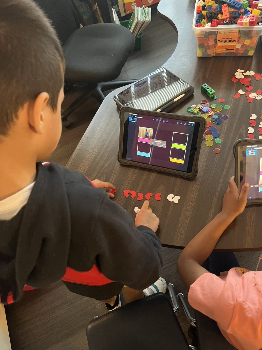 katgracea's tweet photo. Students in Ms. Roderick’s class at @TerrTigers using Keynote and manipulatives to show different ways to make 10! https://t.co/pBHDdAEd1S