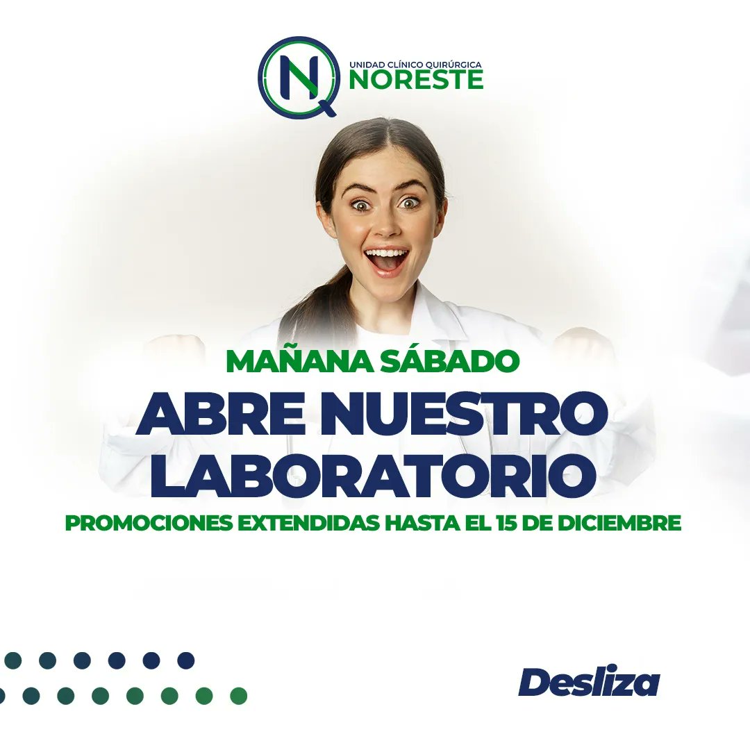 clinicanoreste's tweet photo. Laboratorio e Imagenología los sábados en UCQ Noreste, descubre más aquí: https://t.co/eVFvyE9Bxz 
#laboratorio #examesdesangre #venezuela #salud #medicina #odontologia https://t.co/EIaJJ4hu2w