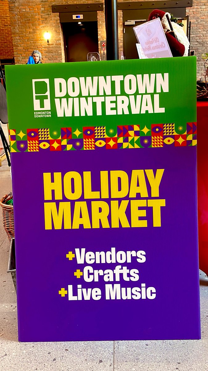 We’re setting up at #DowntownWinterval with a sample of #yegdtmarket / a selection of great gifts from market vendors  @monafoods, <a href="/ontheedgecoffee/">On The Edge Coffee</a> and more! #yegdt #yegfood