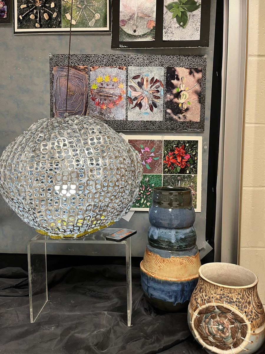 LassiterArt's tweet photo. So impressed with my student’s “Sum of All Parts” pop top chandelier. Love seeing how they used their critical thinking. #cobbartrocks https://t.co/KFNHVlWgjh