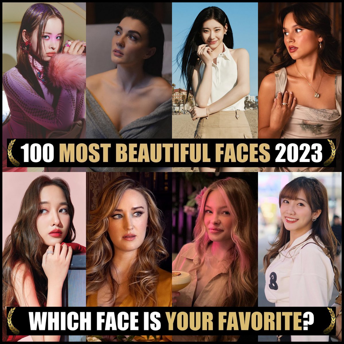 Nominations: 100 Most Beautiful Faces 2023. Congrats! Would you like to nominate & vote? Please join our Patreon club (Link Bio) #TCCandler #100faces2023 #HARVEY #XG #BurcuÖzberk #CHAERYEONG #ITZY #FreenBecky #FreenSarocha #freen #ashleyjohnson #sintikkei #akb48 #CriticalRole