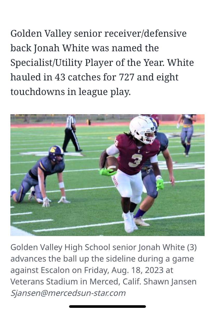 Thank you everyone who has worked with me and the team for helping me  break school records and all the coaches who helped along the way ✝️ and thank you <a href="/MaryMar213612/">GVHS Football</a>   For believing in me since a freshman and being a great highschool coach🖤