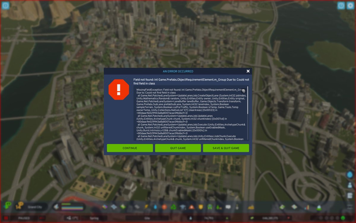 Suavegothe's tweet photo. @CitiesSkylines #bugreport https://t.co/X2L1qOlfZR