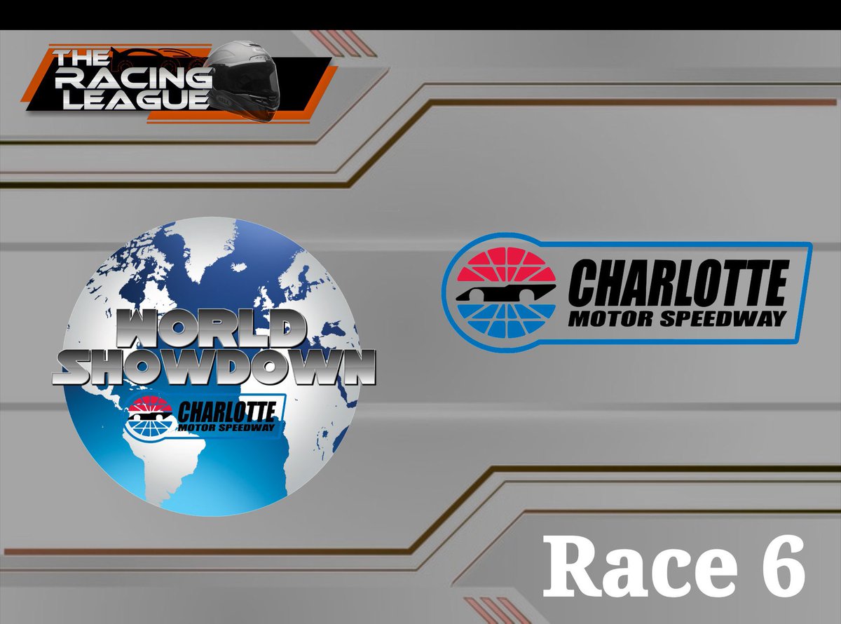 TheRacingLeagu1's tweet photo. Race #6

📍@CLTMotorSpdwy Oval 
World Showdown
🗓️ March 18th
🕘 9pm est

Previous Winners: @Agentt0range, #Cyberon &amp; #BlueJimmie48fan

Pole Record: 29.453 @NASCARSW05 

Fastest Lap Record: 29.418 @MGRacing45 https://t.co/tVe60RFLWe