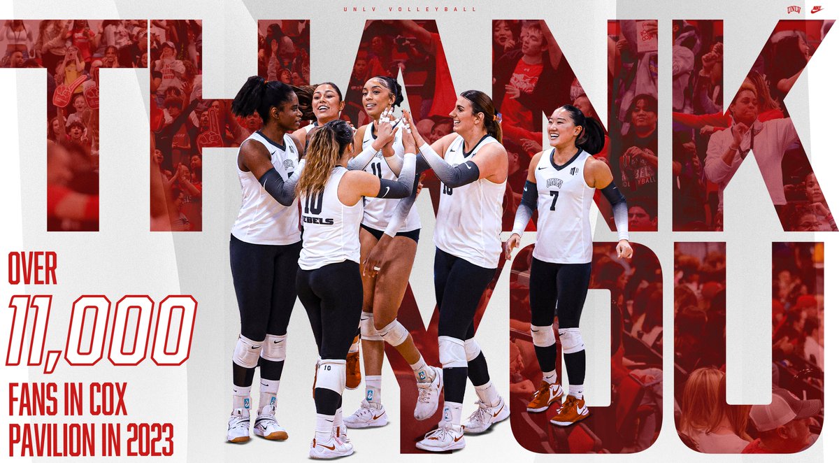 UNLVvball's tweet image. THANK YOU to our Rebel family for this season. ❤️ #BEaREBEL
