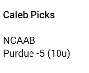 OozemanZ's tweet image. #CalebPicks