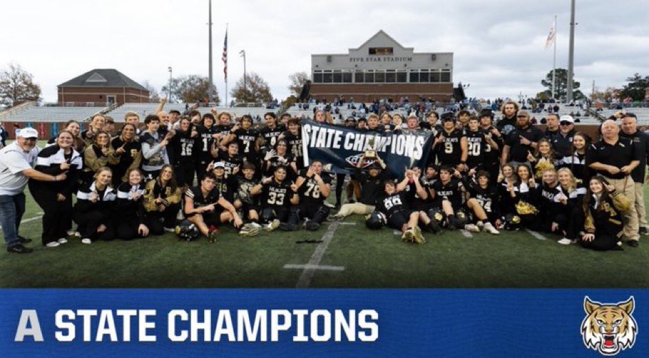 Wildcats 14
Robert Toombs Christian 7

FINAL

STATE CHAMPS❕
#FRAmily | #ProtectTheDen🐾