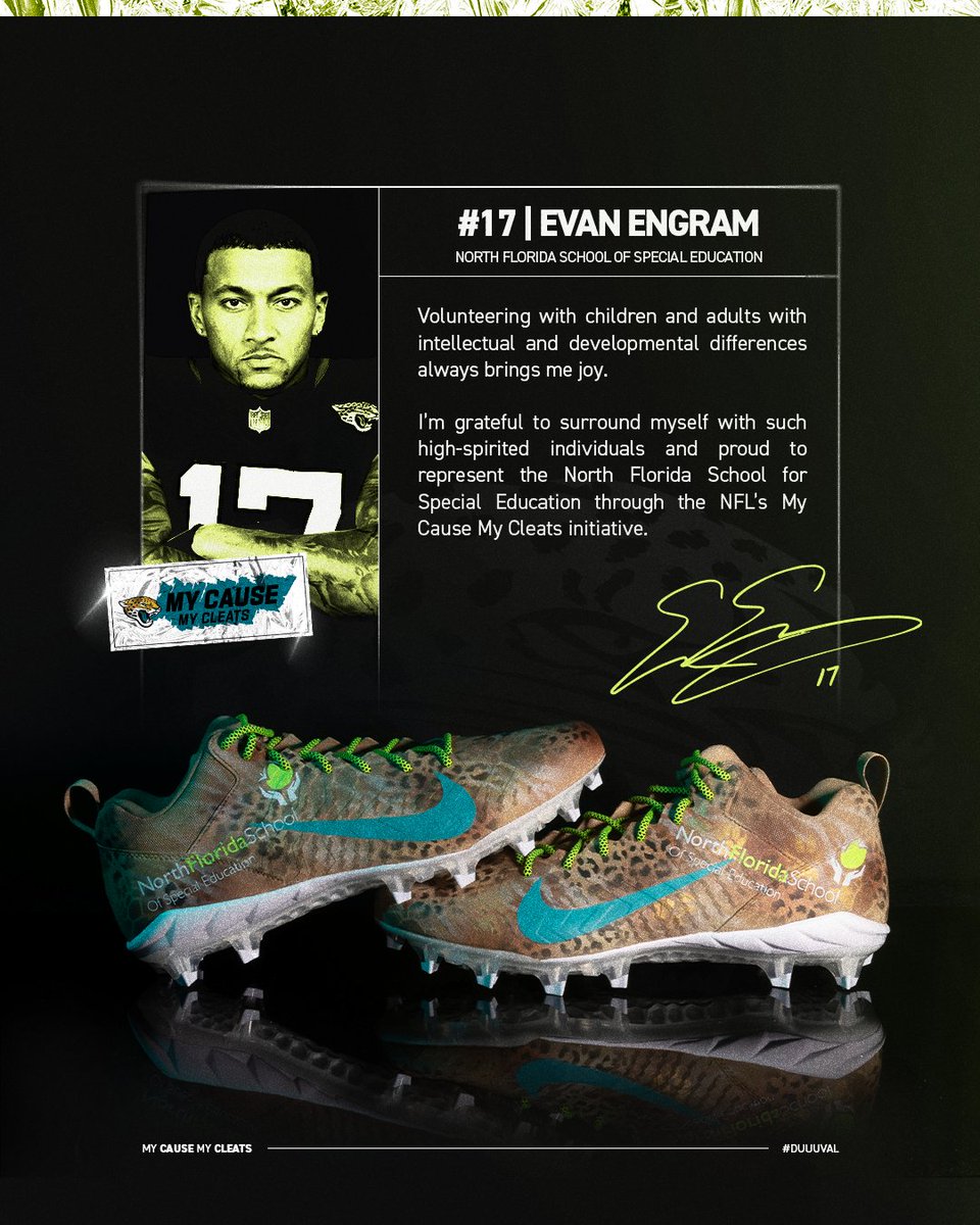 Jaguars's tweet photo. Each pair has a purpose.

#MyCauseMyCleats https://t.co/YUOAj7Hl6D