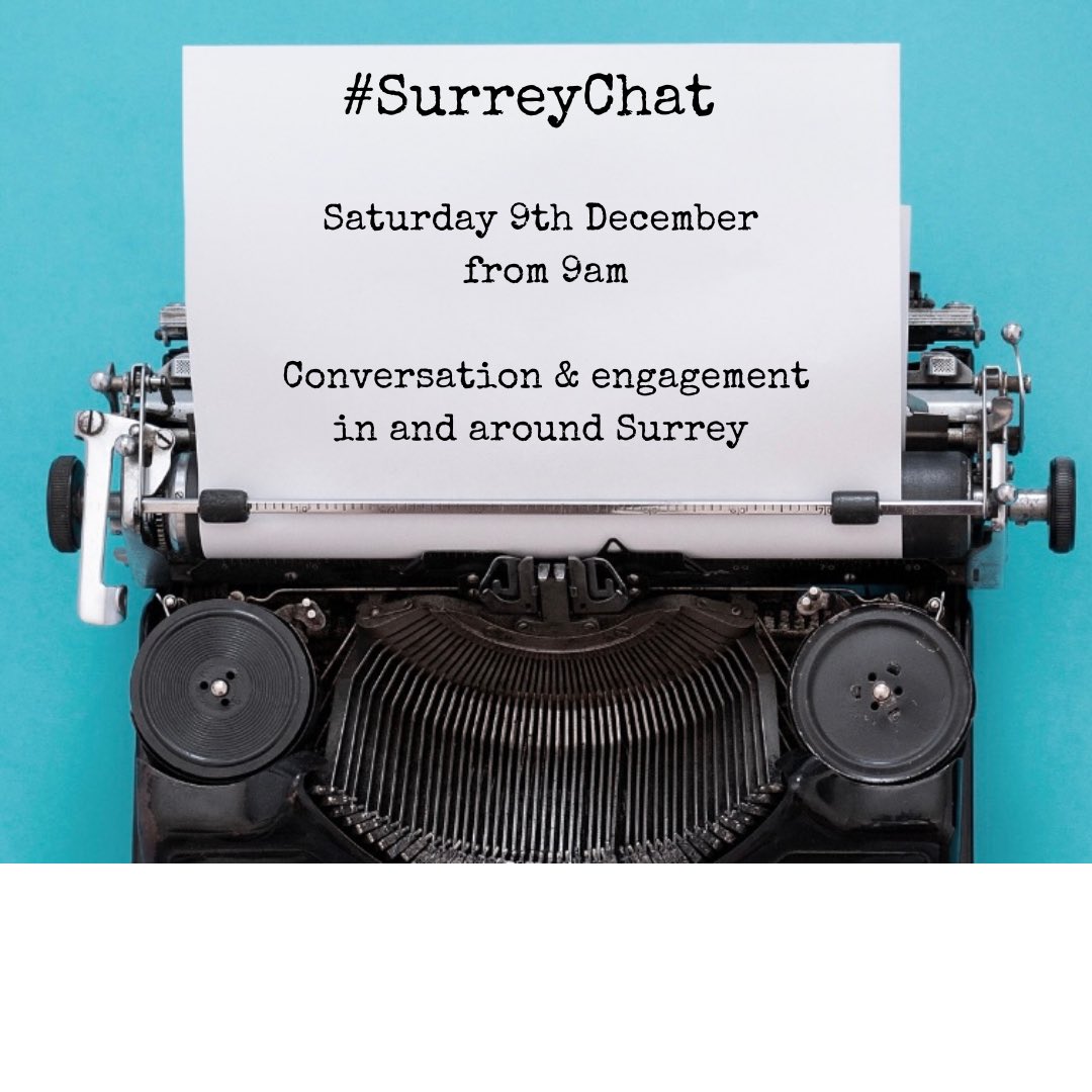 No #SurreyChat this weekend but we’re back next Saturday 9th December from 9am for conversation and recommendations. 

No need to be in #Surrey to take part..