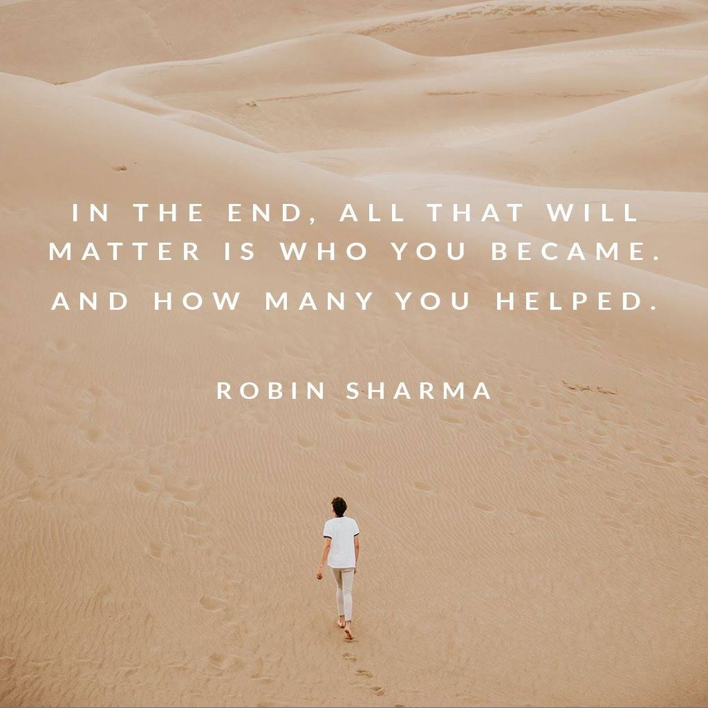 In the end, all that will matter is who you became. And how many you helped. @healingmb @63_cabaa @williamgjones @jedrecord @_busydoc @shesaved @brianrathbone @lucianapatrizia @joshbrownme @germanykent @carlramallo @er509939 @timstephens_ @nxumalo_terence
