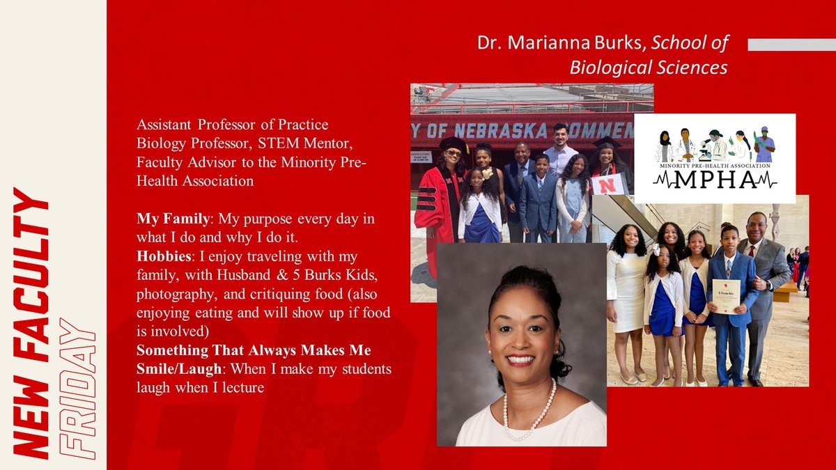 For #NewFacultyFriday, it's Dr. Marianna Burks! Find out more at go.unl.edu/vori @unlcas @burkscognition