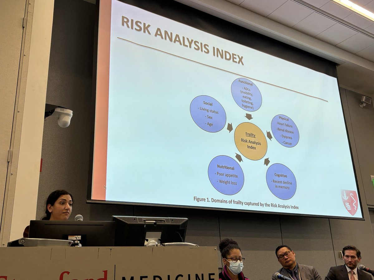 SeanM_Wu's tweet photo. Dr Shipra Arya @stanfordmed vascular surgery discussed the role of frailty in outcome of vascular surgery patient @stanford-Duke-Penn-Cornell CV Symposium. @StanfordCVI @joseph_c_wu @StanfordVasc https://t.co/1frqiJ7lli