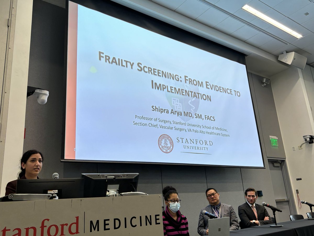 SeanM_Wu's tweet photo. Dr Shipra Arya @stanfordmed vascular surgery discussed the role of frailty in outcome of vascular surgery patient @stanford-Duke-Penn-Cornell CV Symposium. @StanfordCVI @joseph_c_wu @StanfordVasc https://t.co/1frqiJ7lli
