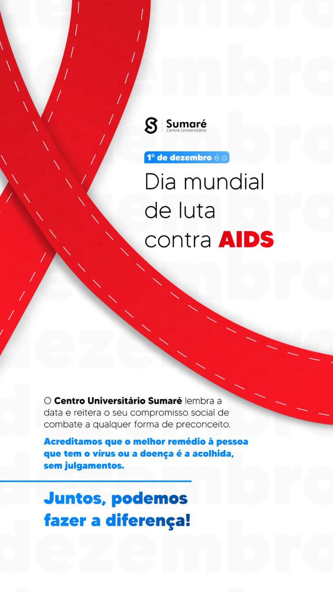 sumareoficial's tweet photo. A Sumaré lembra a data e reitera o seu compromisso social de combate a qualquer forma de preconceito. Vamos juntos criar uma comunidade mais informada e solidária. 🌐🩸🤝 https://t.co/eVE7sOE0jy