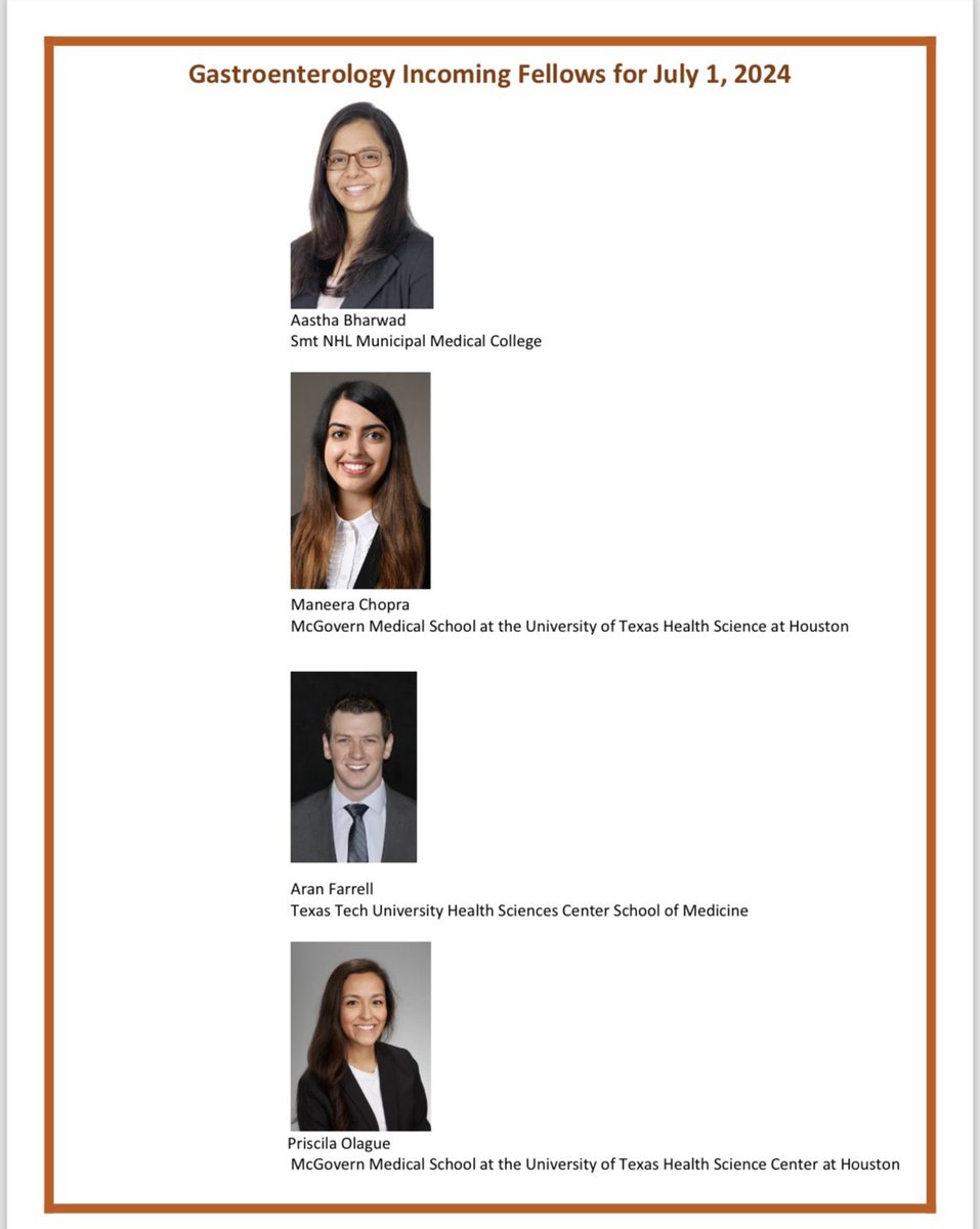Congrats to the incoming class of @UtGastro GI fellows! Welcome to the @UTHealthHouston family and we can’t wait to work with you! @UTHimres @AasthaBharwad @ManeeraChopra