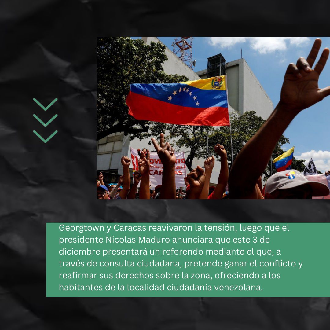 OnDemand_News's tweet photo. Conoce la historia y detalles sobre el controversial referendo que pretende presentar este 3 de diciembre el presidente @NicolasMaduro, para reclamar el derecho sobre Esequibo, zona que desde hace más de un siglo disputa con #Guyana. 

#NewsOnDemand #Esquibo #Infocuento https://t.co/ef9s7E5k0s