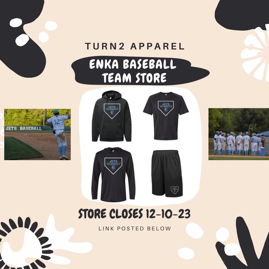 Our 2024 Team Store is now open. Sponsored by Turn2 apparel. Get geared up for this upcoming baseball season. 

Team Store Link: enka-baseball.spiritsale.com

#ProudToBeAJet ✈️
