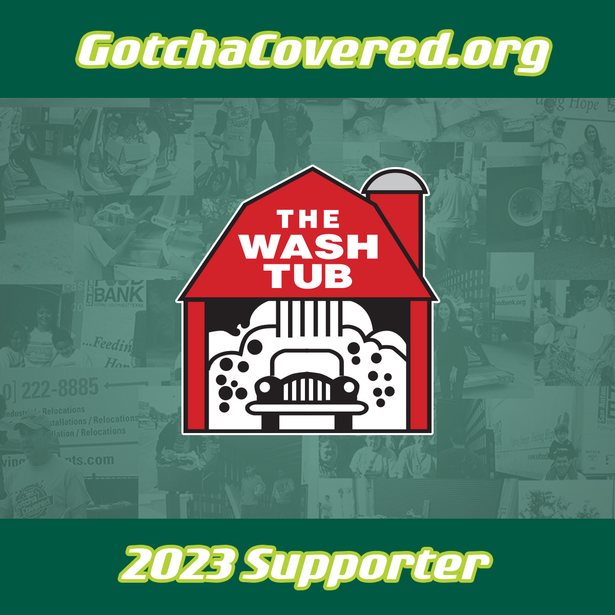 Thank You Gary Stinnett and Matt Vizza of <a href="/washtub/">The Wash Tub</a>  for supporting the <a href="/GotchaCovered1/">Gotcha Covered</a> Collection Drive by informing their tens of thousands of customers about the event this Sunday.

Check them out at WashTub.com and visit GotchaCovered.org.