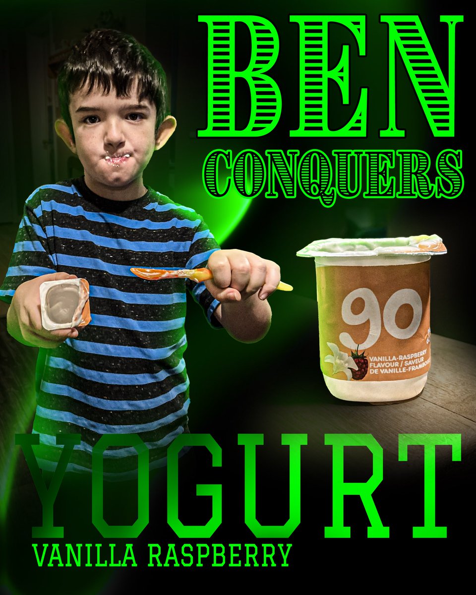 lfb87designs's tweet photo. BEN CONQUERS
Food: Yogurt
Flavour: Vanilla Raspberry (new)
1/2
#BenConquers #learningtoeat #tubie #tubielife #tubiedad #mickeybutton #gjtube #gjtubelife #gtube #gtubelife #jtube #jtubelife #graphicdesign #graphicdesigner #funwithdesign https://t.co/OvIn4f8EuY