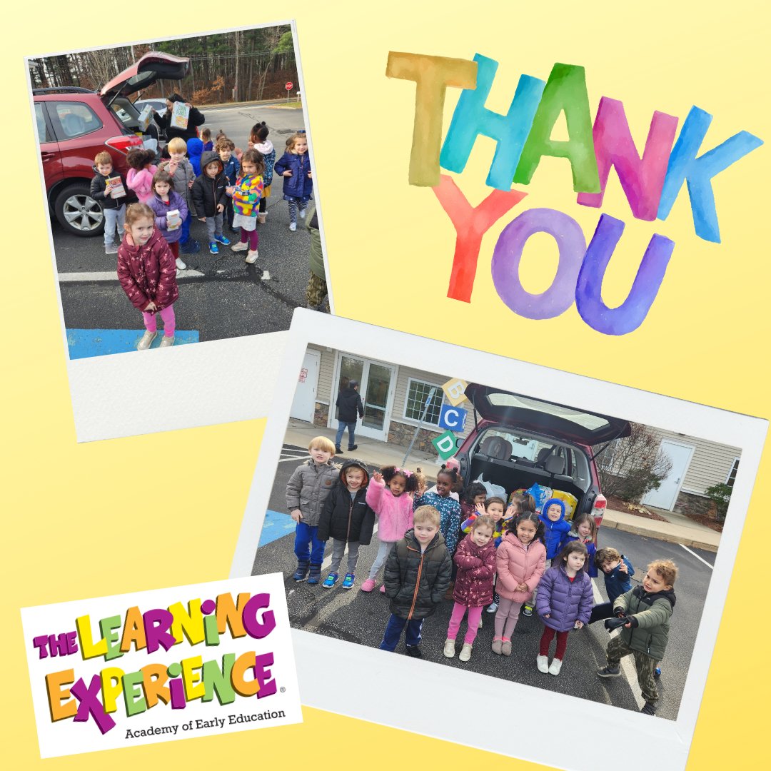 Thank you to the students and their families at The Learning Experience - Billerica for conducting a holiday food drive! They collected 91 pounds of food, which will make a big difference to our neighbors in need.