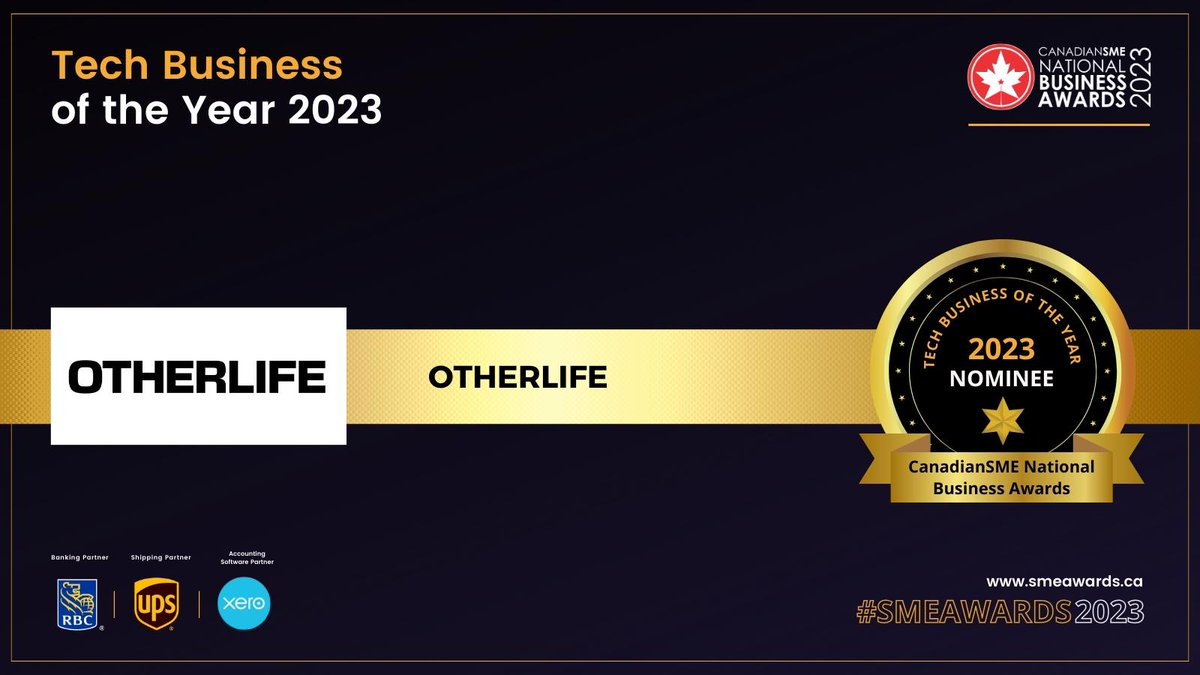 Proud of the entire team as we've been nominated for Tech Business of the Year 2023 by CanadianSME National Business Awards!