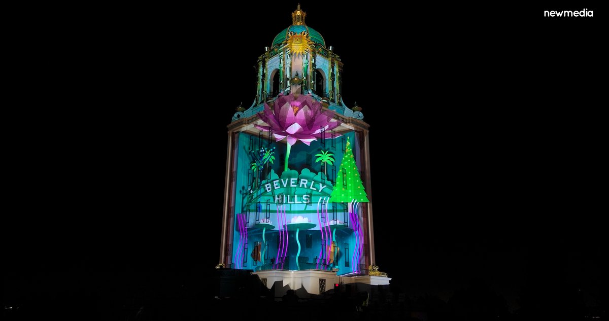 PanasonicProAV's tweet photo. Get in the holiday spirit at the Unwrap the Magic projection show in Beverly Hills! Now through Jan 1, our #projectiontech and new outdoor #PTZ cameras are helping to bring this festive delight to life thanks to NewMedia Creative Technology Studio. ๐๐ ๐ https://t.co/DGT6seDSCk https://t.co/P3Vs6tC5dO