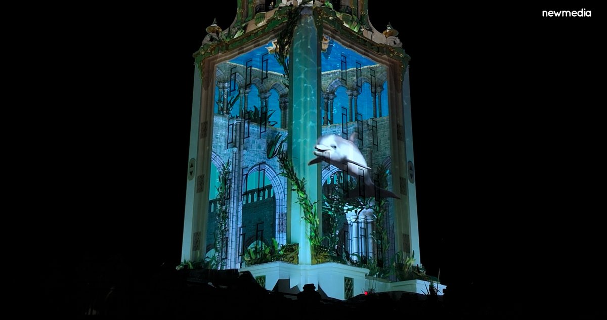 PanasonicProAV's tweet photo. Get in the holiday spirit at the Unwrap the Magic projection show in Beverly Hills! Now through Jan 1, our #projectiontech and new outdoor #PTZ cameras are helping to bring this festive delight to life thanks to NewMedia Creative Technology Studio. ๐๐ ๐ https://t.co/DGT6seDSCk https://t.co/P3Vs6tC5dO