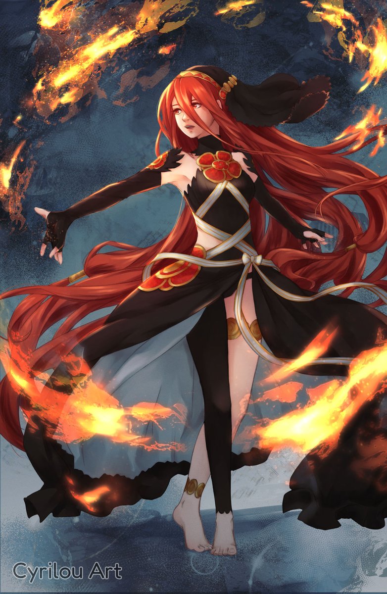 Azura but make her fire type
aka I took Arvis' color scheme and fire magic and put it on Azura
#FireEmblem #fe14 #fe4 #Azura #Arvis