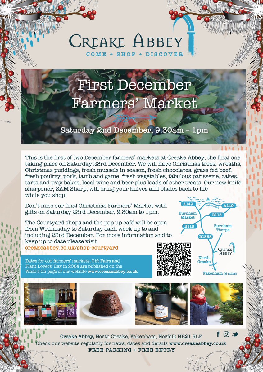 Come and see us tomorrow @creakeabbey for their latest farmers market!!! We’ll be there with a great selection of beers for gift packs and even a few mini kegs too!!! Lots of stalls with lots of Christmas gift ideas!!! 🍺 🎅 🍺 🎅 🍺
