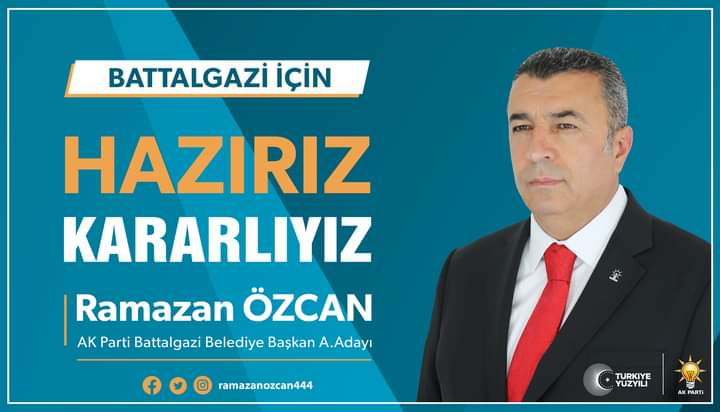 Güzel yarınlar için, Mutlu Şehirler için, daha güçlü ayağa kalkmamız için, dürüst, çalışkan, azimli ve kararlı Sayın Ramazan Özcan Malatyanın olmazsa olmazıdır.
<a href="/ramazanozcan444/">Ramazan ÖZCAN</a>