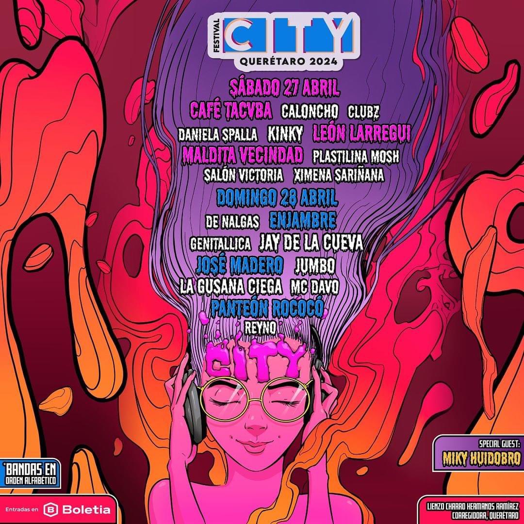 QueretaroMas's tweet photo. Listo el cartel del Festival city en Querétaro 🔥🔥🎤
📆 27 y 28 de abril
📍  Lienzo charro hermanos Ramírez
🎟️ Boletos a partir del 5 de diciembre https://t.co/s7g1sqOf4B