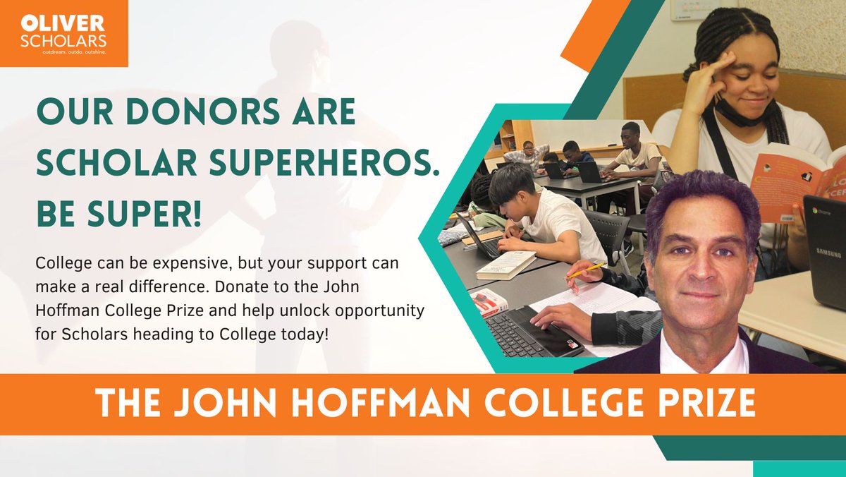 📷 Exciting News! 📷 In honor of Oliver Scholars' founder, we're thrilled to announce the launch of the John Hoffman College Prize 
📷 Click below to make a difference now! 
classy.org/give/543802/#!…