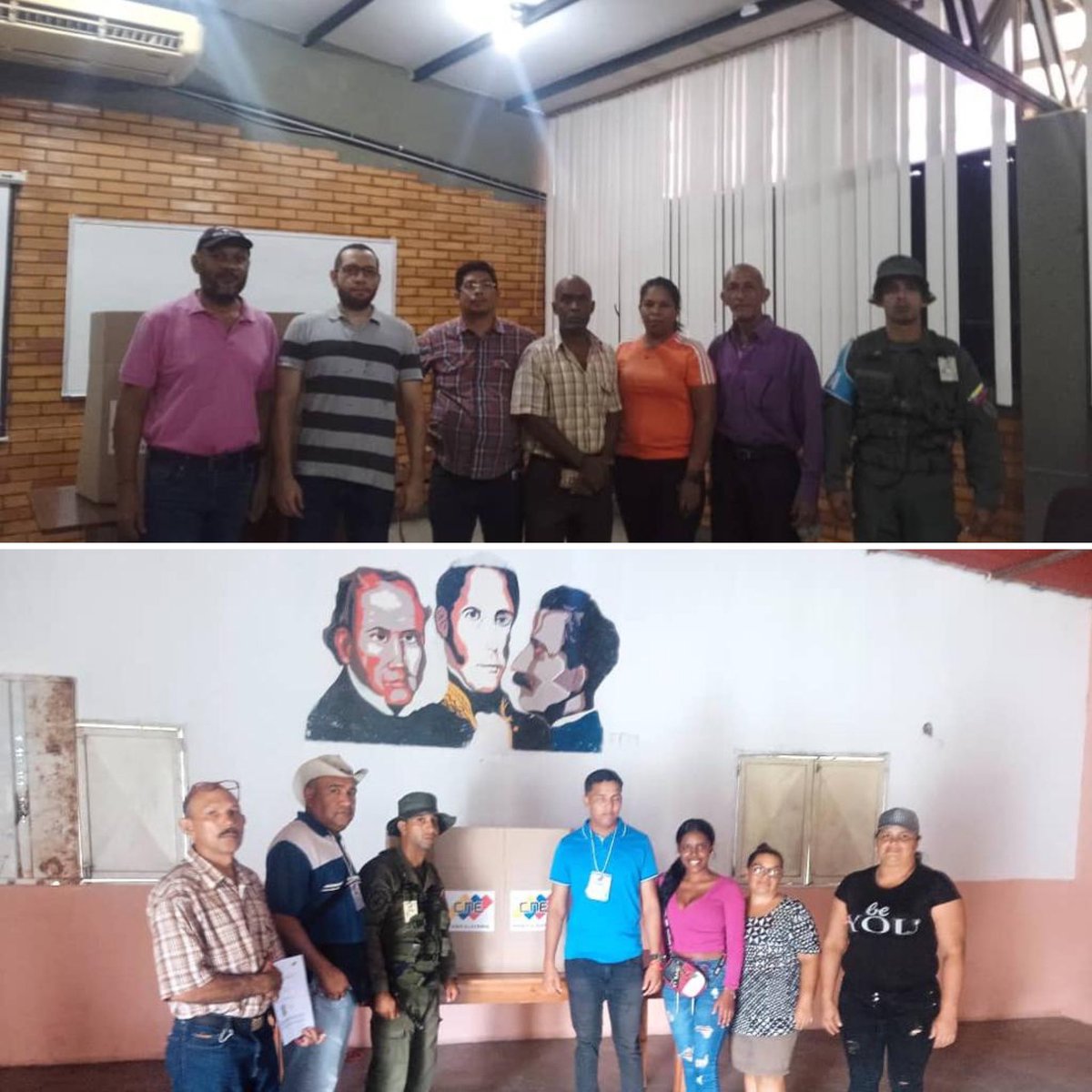 Y mientras tanto luego de haber tomado el 100 % de los centros de votación se avanza en la instalación de las máquinas electorales en perfecta unión y participación protagónica en apoyo al <a href="/cneesvzla/">cneesvenezuela</a> !

#RumbeaPorElEsequibo