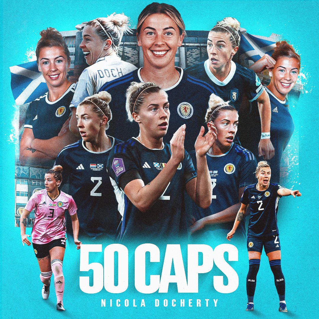 ScotlandNT's tweet photo. 5⃣0⃣ 🏴󠁧󠁢󠁳󠁣󠁴󠁿 

Starting this evening, @NicDoc11 reaches 50 caps for Scotland, and joins the Scotland International Roll of Honour 👏

#BELSCO | #SWNT https://t.co/xfgsYHo99R