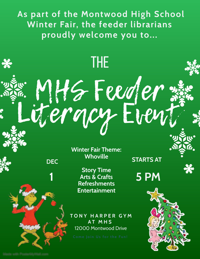 Dr. Kirk Macon (@macon_sisd) on Twitter photo Join us today at the Winter Fair!
And with literacy--what a pair!
There's fun for us all, and in our case,
we will celebrate literacy in our space!
<a href="/MontwoodHS/">David Herrera</a> <a href="/JMarquez_LMS/">Jennifer Marquez</a> <a href="/SocorroISD/">Socorro ISD</a> <a href="/TXLA/">Texas Library Assn.</a> #earnyourhorns #TeamSISD <a href="/SISD_HS/">Carlos Guerra III</a> <a href="/CarmanNate/">Dr. Nate Carman</a> <a href="/Sparks_Interest/">Marcy Sparks</a> Join us today at the Winter Fair!
And with literacy--what a pair!
There's fun for us all, and in our case,
we will celebrate literacy in our space!
<a href="/MontwoodHS/">David Herrera</a> <a href="/JMarquez_LMS/">Jennifer Marquez</a> <a href="/SocorroISD/">Socorro ISD</a> <a href="/TXLA/">Texas Library Assn.</a> #earnyourhorns #TeamSISD <a href="/SISD_HS/">Carlos Guerra III</a> <a href="/CarmanNate/">Dr. Nate Carman</a> <a href="/Sparks_Interest/">Marcy Sparks</a>