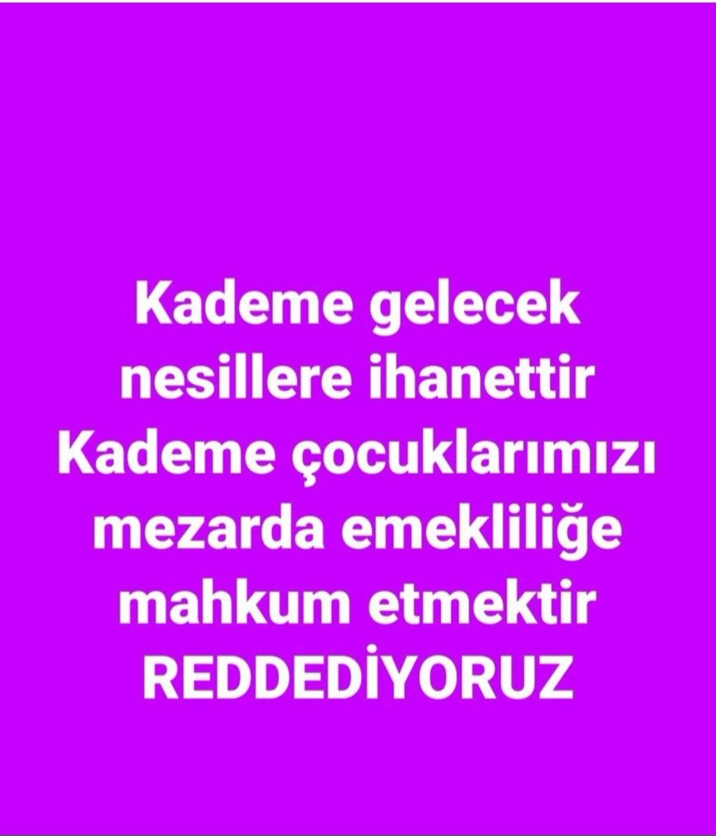 #KademeDeğilEşitYaş