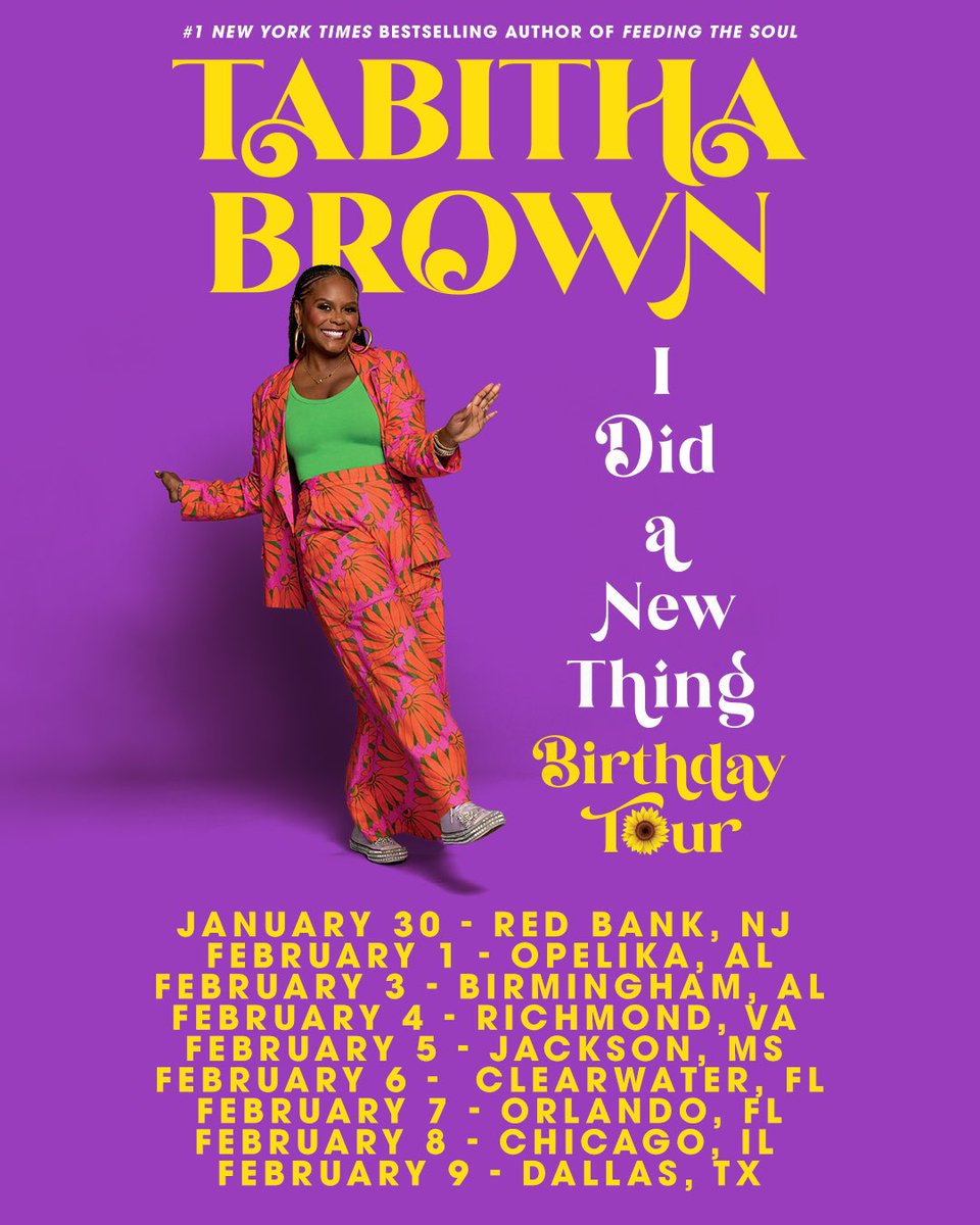IamTabithaBrown's tweet image. I’m going on a birthday tour!!!! iamtabithabrown.com