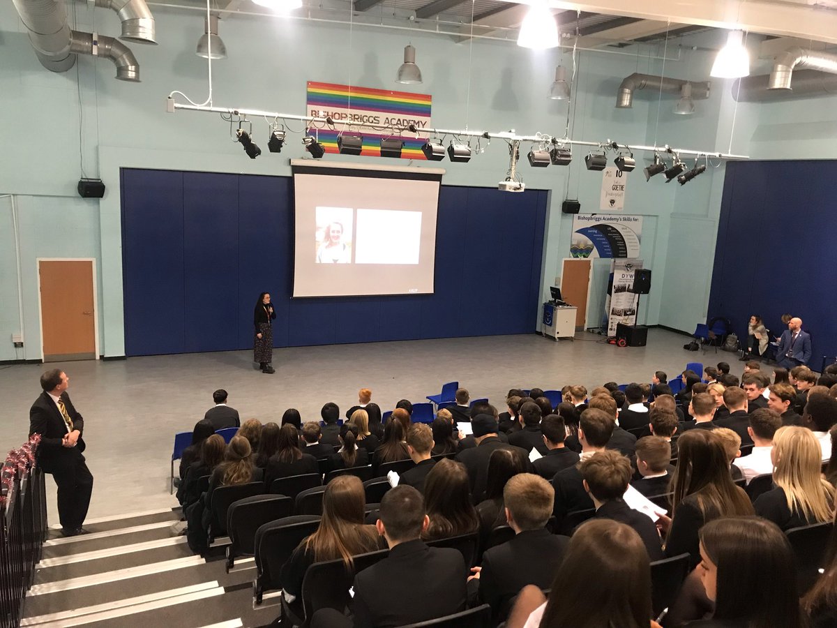 BishopbriggsMFL's tweet photo. We finished our morning with 2 more speakers : Susie Little from ARUP &amp; Estafanía Macchi from Groves-Raines Architects. 2 really interesting speakers who have shown the pupils where languages can take them #languagesforlife #languagesforwork https://t.co/1crm8dTJpn
