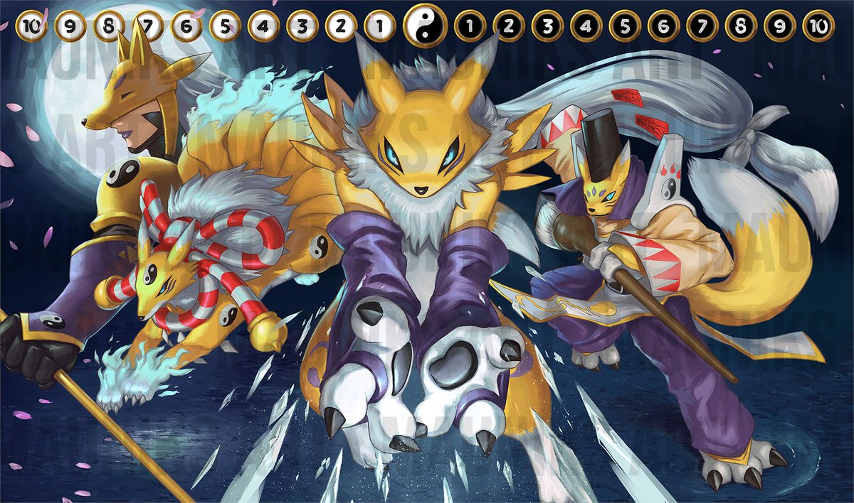 MauniksArt's tweet photo. Finally, I finished! This is my Renamon playmat for the Digimon TCG! I'm very happy! ^^

Thank you so much for the guidance of some amazing artists along the way, specially @AnnaPaulaPerci ^^

#digimon #DigimonTCG #digimonfanart #デジモンカードゲーム #デジモン #レナモン #デジカ https://t.co/NQjsFlpqPU