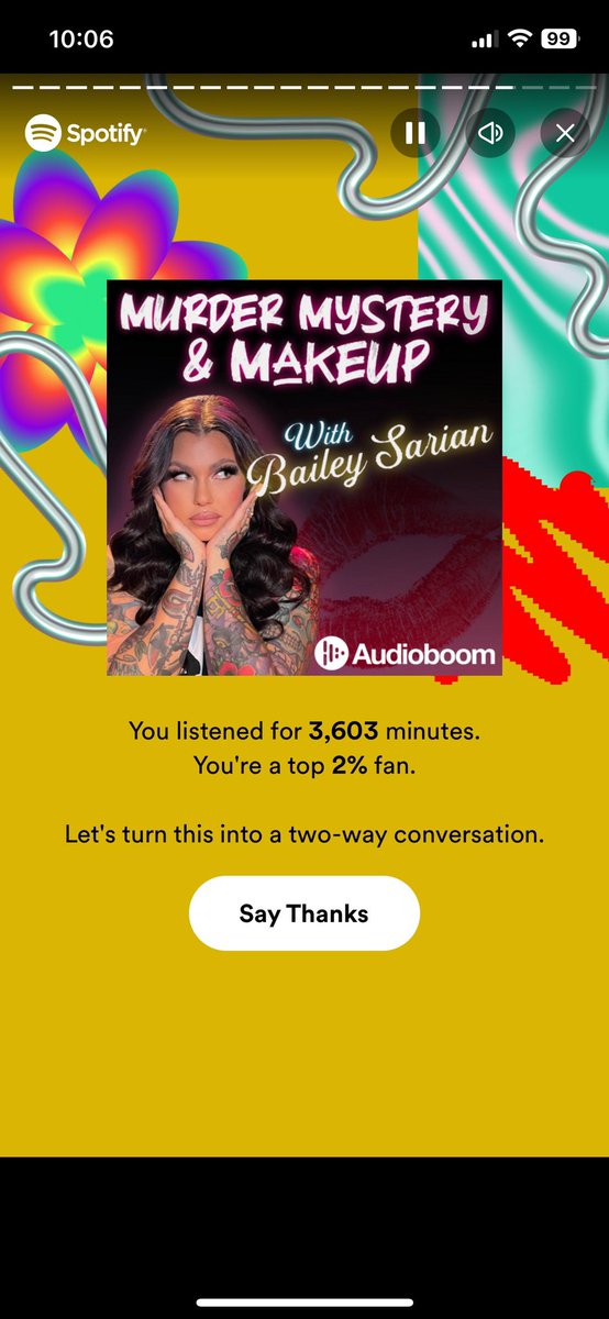 meganzip's tweet photo. Thanks @BaileySarian 🖤🖤 #murdermysteryandmakeup #SpotifyWrapped https://t.co/VpvxxIV08E