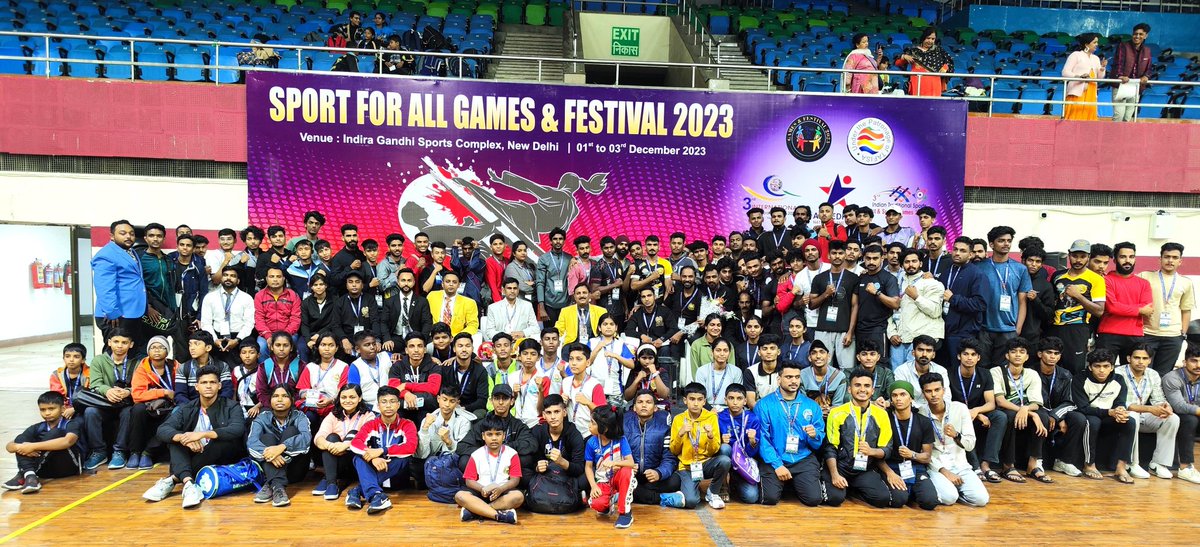wakoindia's tweet photo. *IAKO RUNNING STRONG FOR KICKBOXING AMONG ALL OTHER MARTIAL ARTS WITH 324 PARTICIPANTS AT THE AMBEDKAR NATIONAL GAMES 2023 (SPORTS FOR ALL  GAMES &amp; FESTIVAL 2023) AT INDIRA GANDHI SPORTS COMPLEX, NEW DELHI ON 01-03 DEC'2023*

Master Pruthwiraj Harichandan 
Secretary General, IAKO https://t.co/hulI0sIHli
