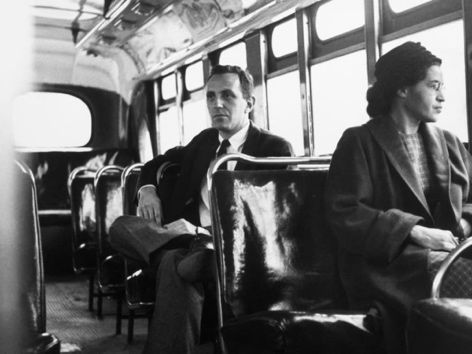 NEHgov's tweet photo. Rosa Parks was arrested for refusing to move to the back of the bus in #Montgomery, #AL, #OTD in 1955. 
 
Explore Parks’s role in the civil rights movement, with the #NEHgrant-funded @PBS series “The African Americans”: https://t.co/HdMizwUXm0 https://t.co/tY1po51okW
