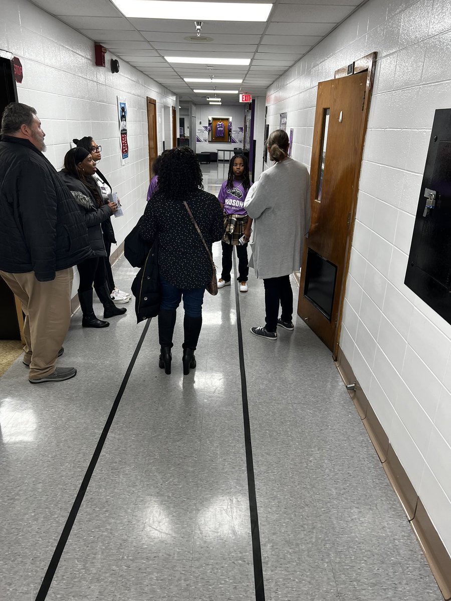 Check out our Explore Ambassadors giving community partners a tour of Hudson Middle and explaining what they are learning in explore classes…#PanthersLead