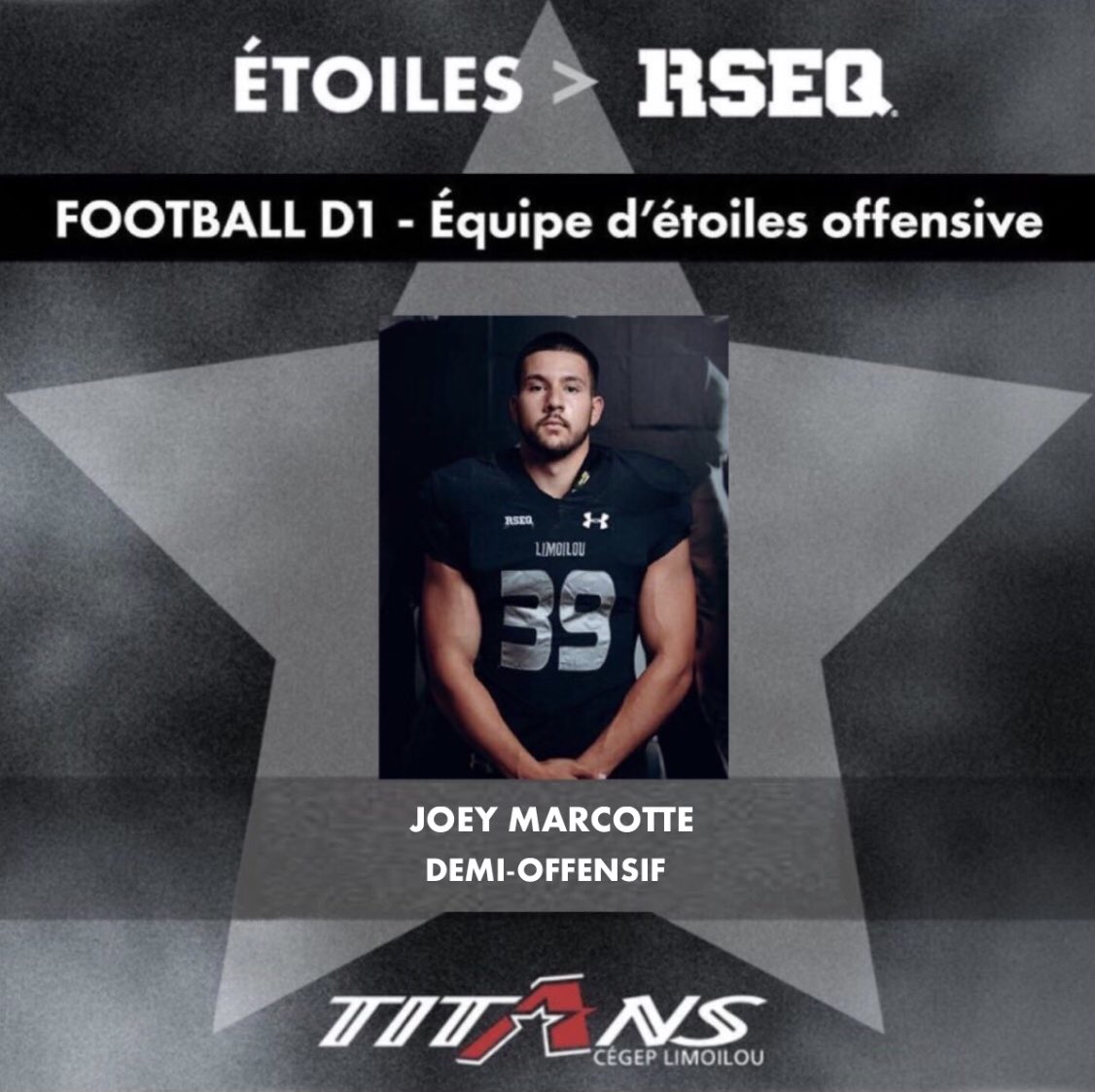 JoeyMarcotte39's tweet photo. Very proud to have been chosen to be part of the offensive all star team ⭐️ https://t.co/jzxd4QhkKj